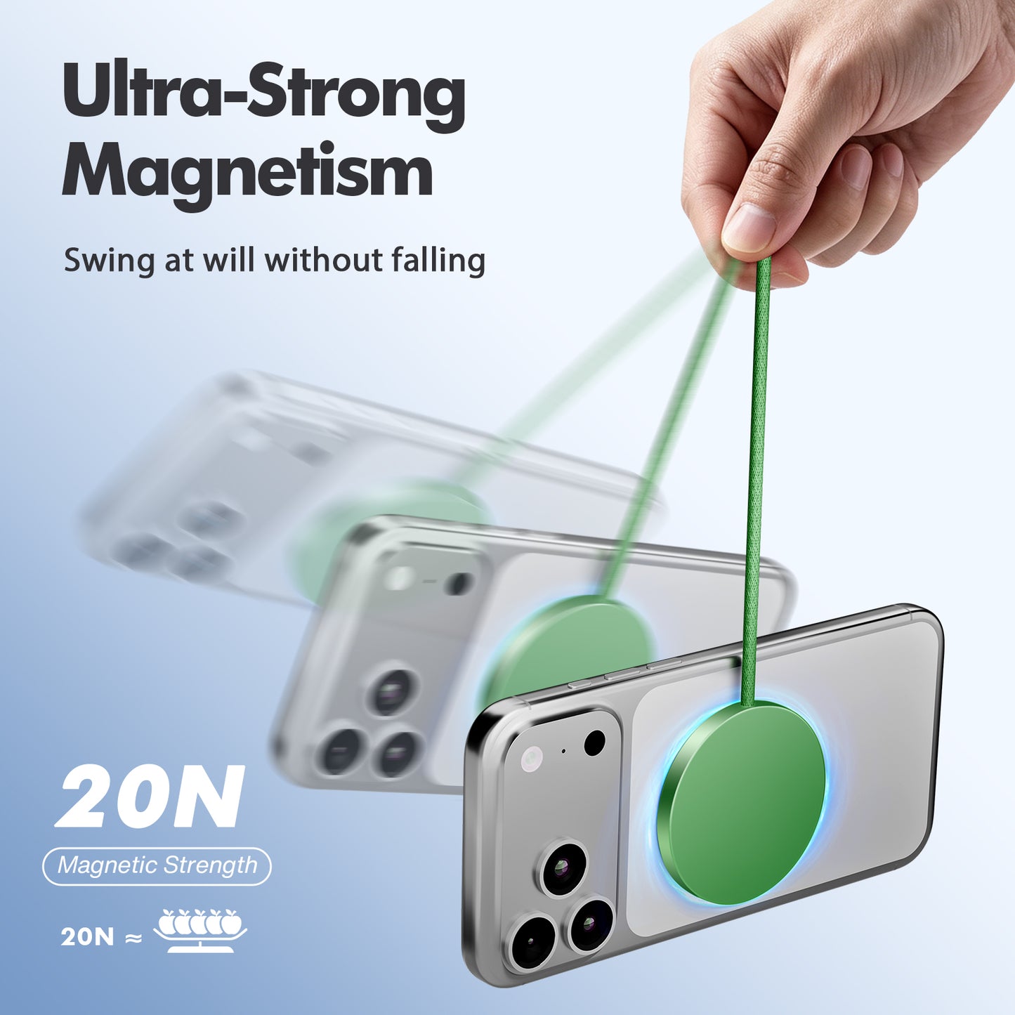 25W Wireless Magnetic Charger, MagSafe Compatible Charging Pad for iPhone 17 17e 16 16e 15 14 13 12 Pro Max, Portable Fast Phone Charger for Travel Bedside, Dark Green