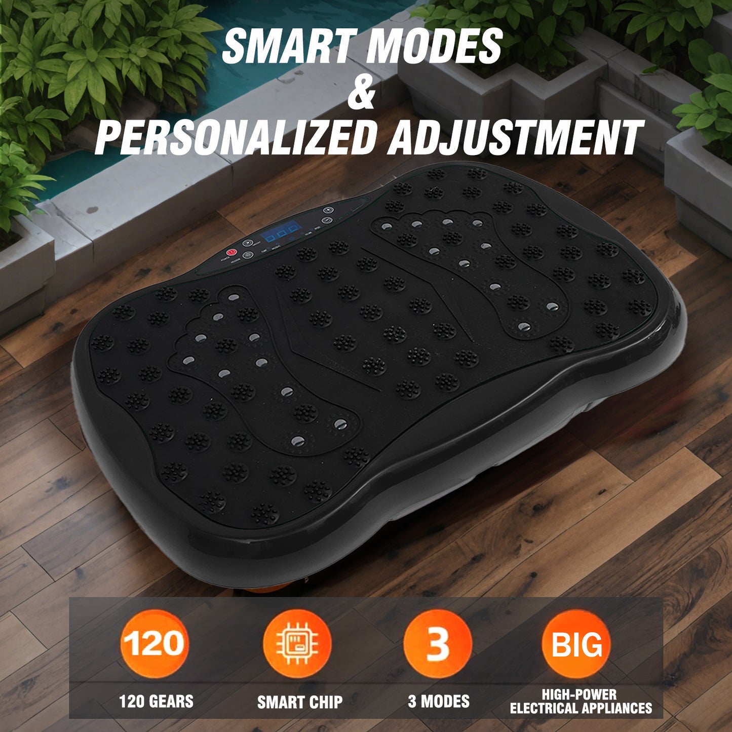 Vibration Plate Exercise Machine-Bluetooth, Vibration Plate for Lymphatic Drainage, Whole Body Workout Vibrate Fitness Platform, Waver Vibration Plate for Weight Loss