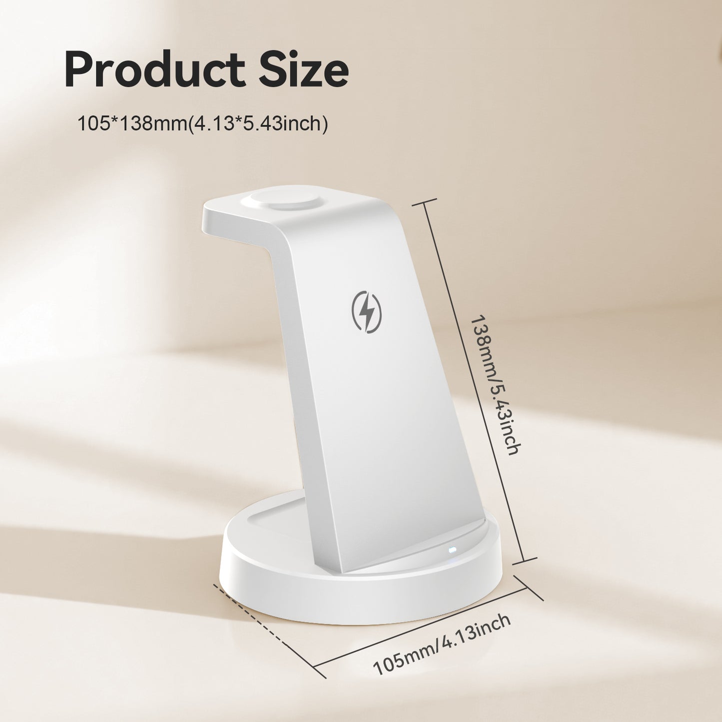 3 in 1 Fast Wireless Charger, Magnetic Charging Station Compatible with iPhone 16 15 14 13 12 11 8 Pro Max XS XR, Compatible with Airpods 4 3 2 Pro, Compatible with iWatch Series, White