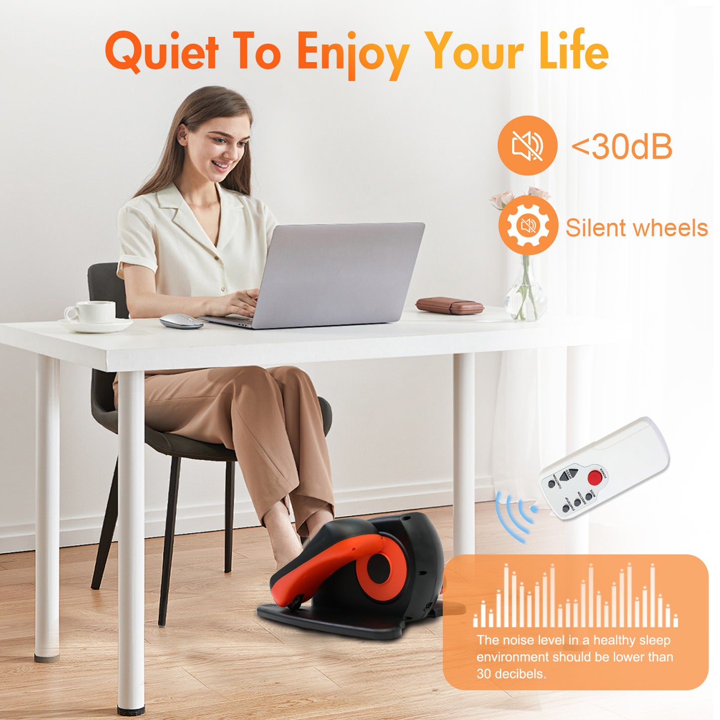 Baokaler Under Desk Elliptical,Ellipse Leg Exerciser for Seniors Fully Assembled,Elliptical Exercise Machine while Sitting with Remote Control & 12 Speeds