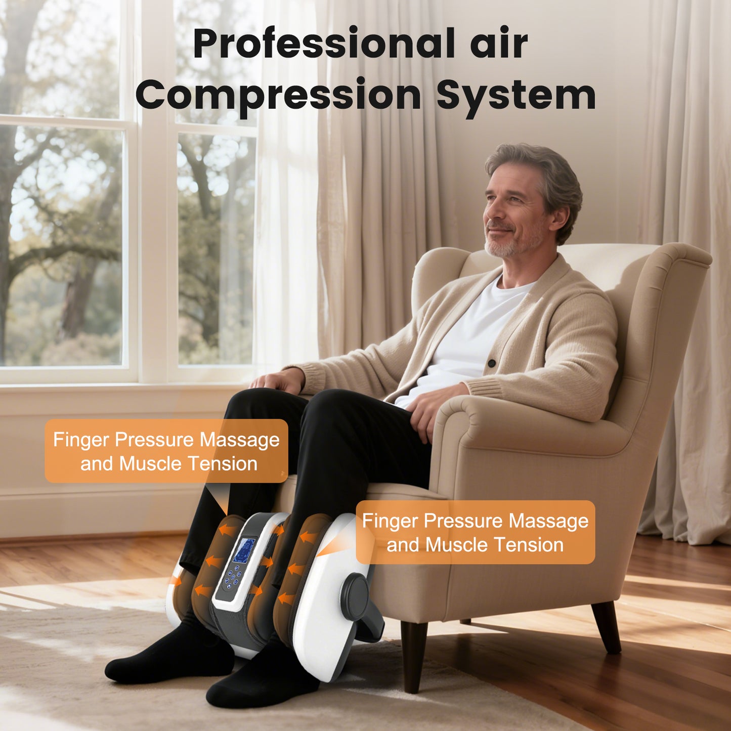 BAOKALER Foot Massager with Heat, For Plantar Fasciitis, Pain Relief & Heat Therapy, Deep Kneading Massage for Leg/Calf/Ankle, Ideal for Family and Friends, Black