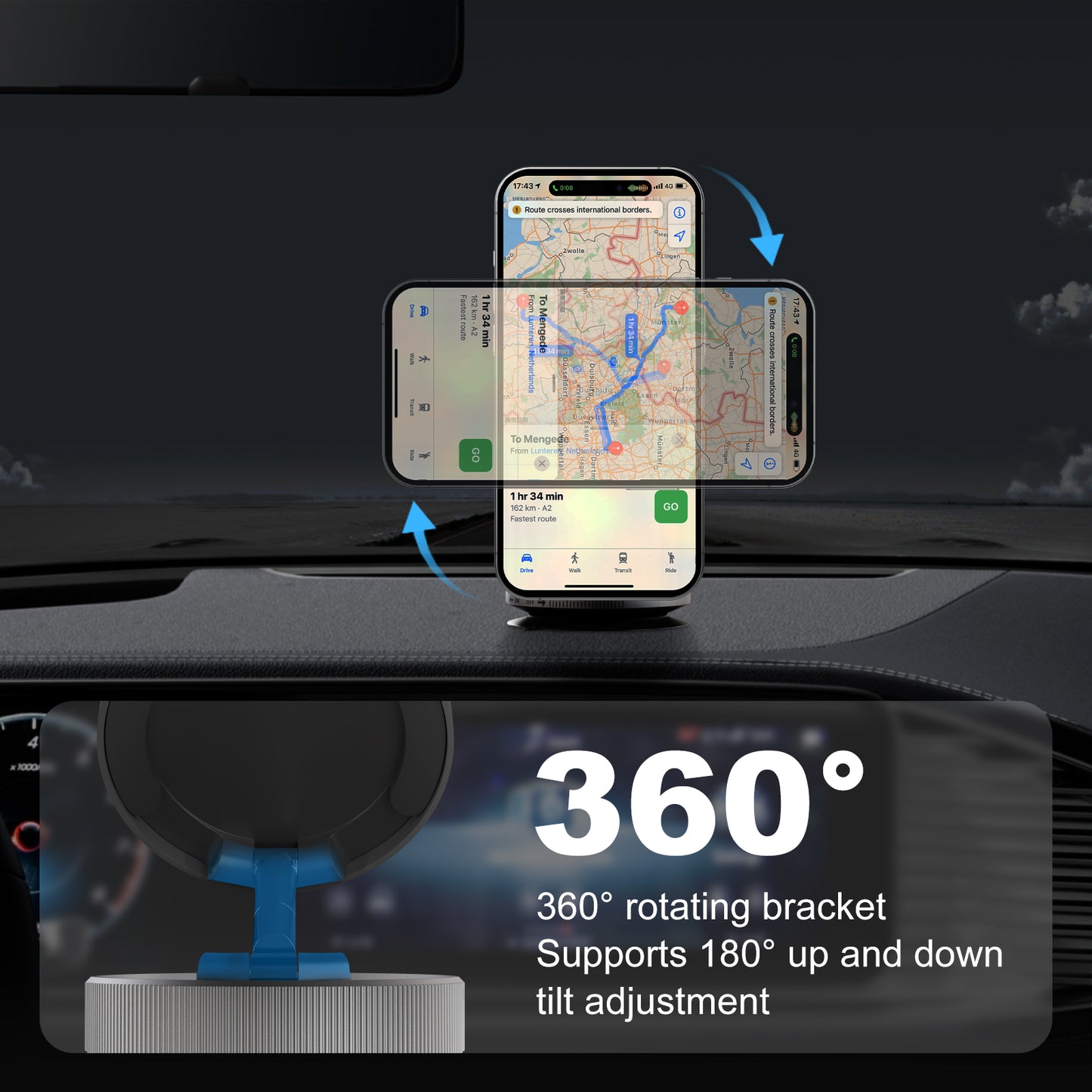 Phone Holders for Your Car Magnetic, 360 Degree Rotation, Air Vent Magnetic Phone Mount, Upgraded Strongest Magnet Power, Compatible with iPhone, Samsung, Google Pixel, Motorola Moto, Black