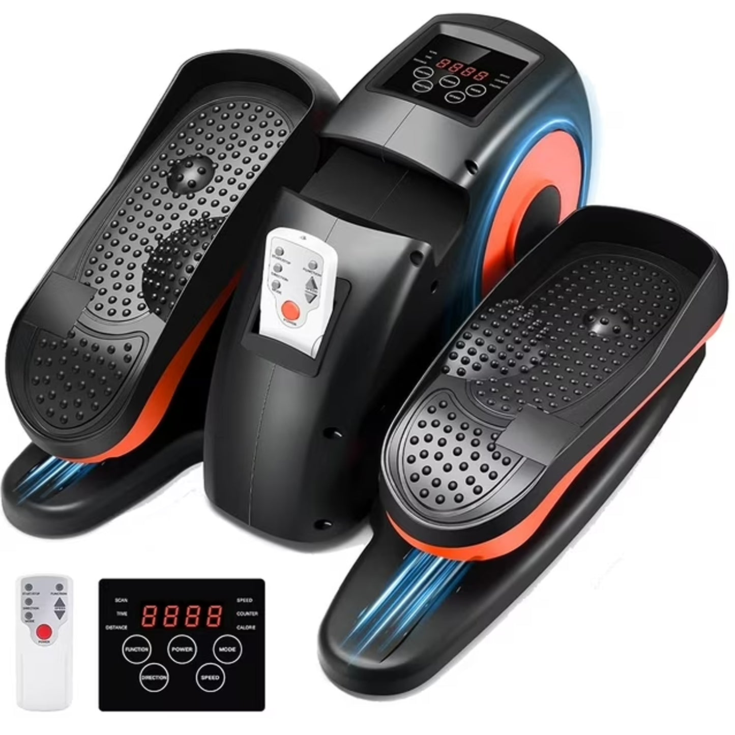 Baokaler Under Desk Elliptical,Ellipse Leg Exerciser for Seniors Fully Assembled,Elliptical Exercise Machine while Sitting with Remote Control & 12 Speeds