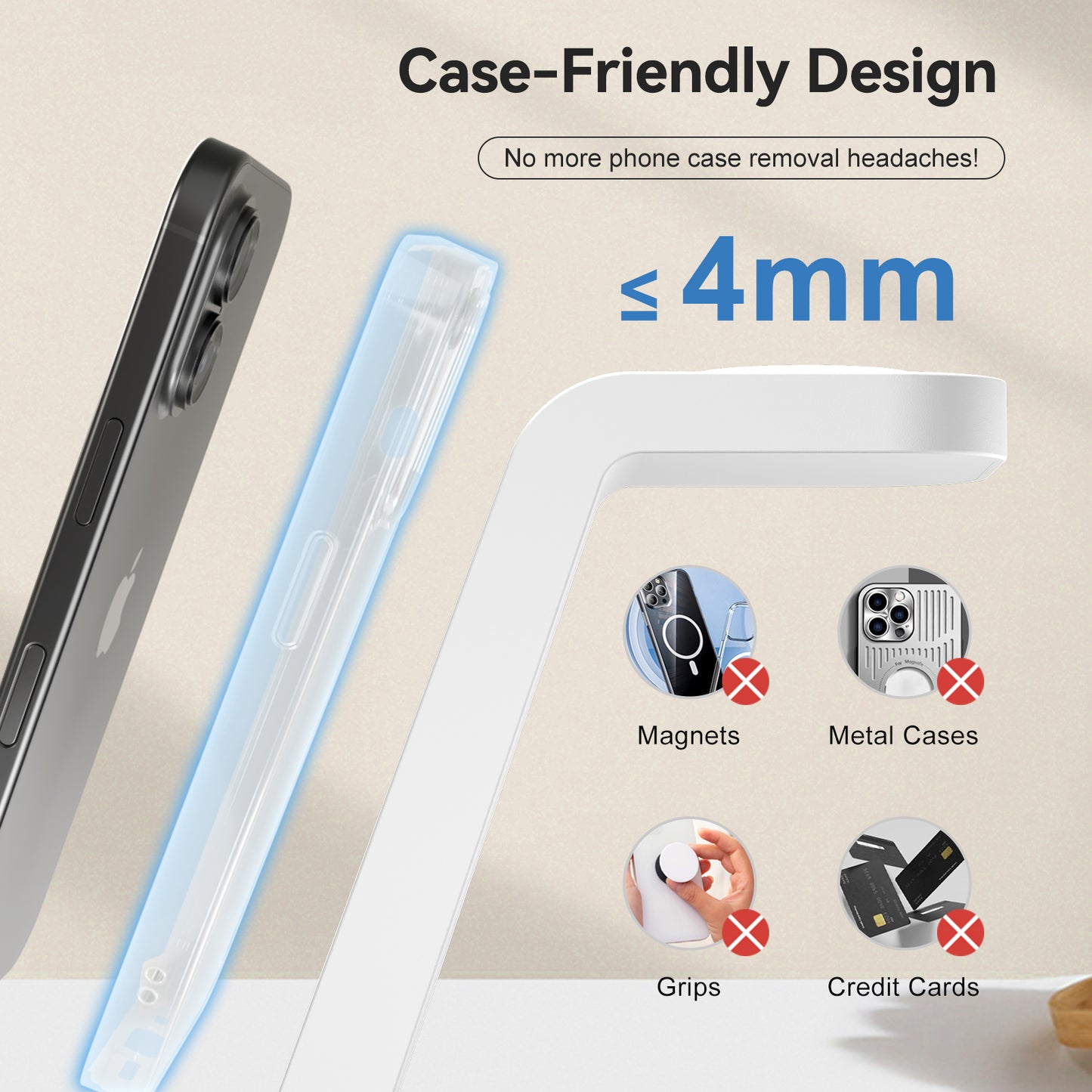 3 in 1 Fast Wireless Charger, Magnetic Charging Station Compatible with iPhone 16 15 14 13 12 11 8 Pro Max XS XR, Compatible with Airpods 4 3 2 Pro, Compatible with iWatch Series, White