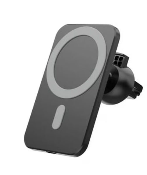 Super Strong Magnetic Car Mount with 15W Fast Wireless Charging, easy to install, durable and study, Black