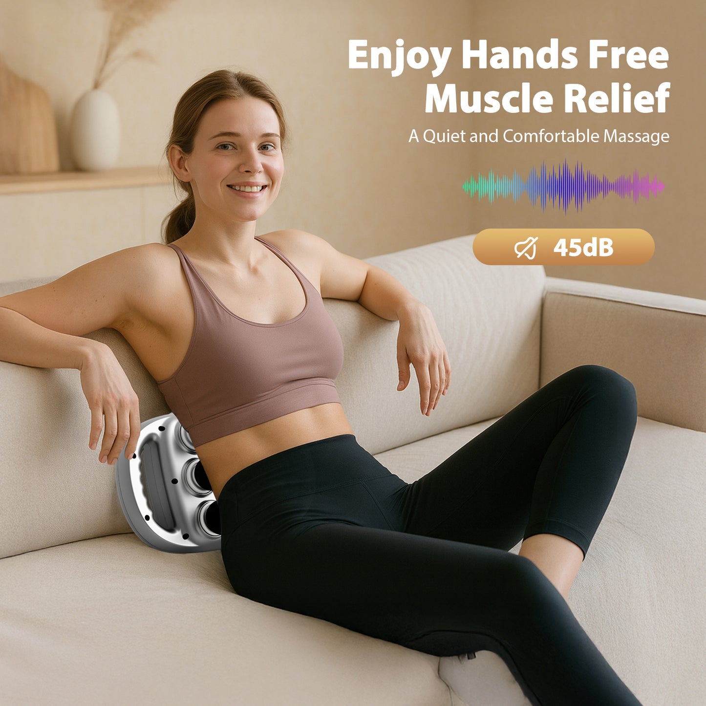 6 Head Massage Gun, Electric Massage Guns with 3 Sets Massage Heads & 9 Modes, Gun Tool for Legs, Arms, Waist, Back, Buttocks, Relax Full Body Muscle, Gifts for Friends, Parents