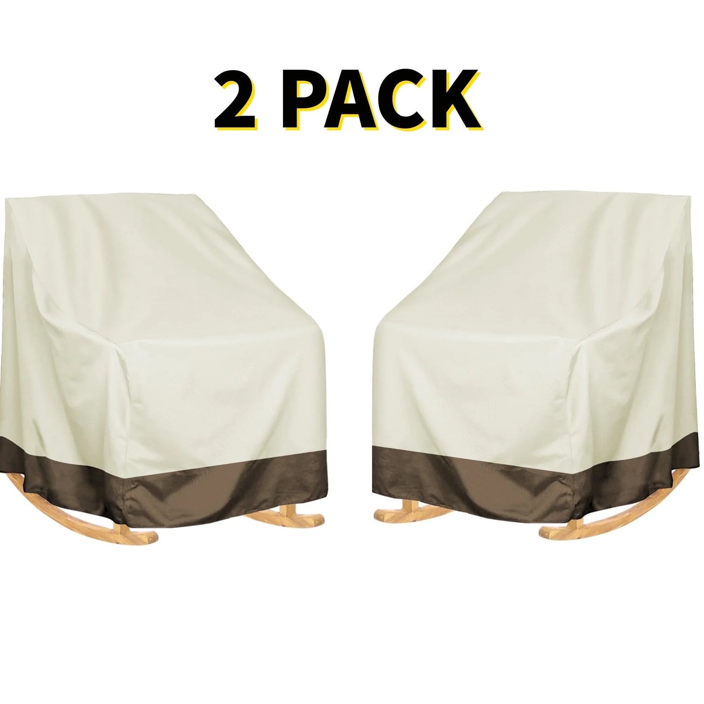 Outdoor Furniture Covers, 600D Heavy Duty Waterproof Outdoor Chair Covers 2 Pack for Patio Garden