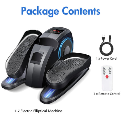 Baokaler Under Desk Elliptical Exercise Machine, Electric Elipsefit Leg Exerciser while Sitting for Seniors,12 Adjustable Speeds with Remote Control