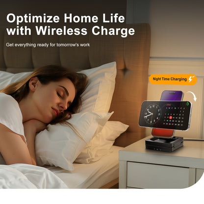 Foldable Magnetic Wireless Charger for iPhone Airpods iWatch: 3 in 1 Charging Station For Apple Multiple Devices - Travel Charging Pad Dock Compatible with Apple 12 and above series
