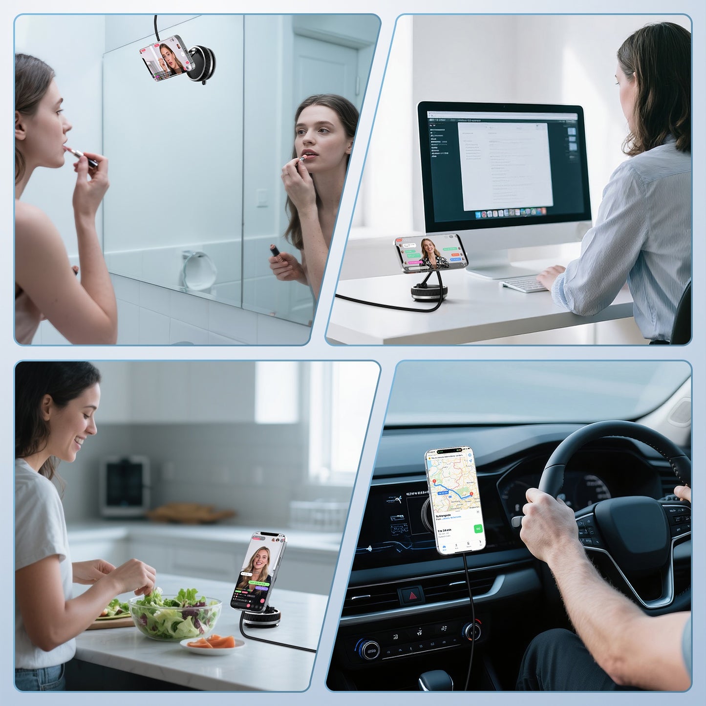 Wireless Car Charger, Ultra Magnetic Phone Holder for Car Dashboard, 15W Charging, Cell Phone Holder Charger, Car Accessories for iPhone 17 16 15 14 13 12 (Black)