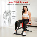Hip Abductor Machine, 3-in-1 Thigh & Glute Trainer for Home Gym, Adjustable Resistance for Inner/Outer Thigh Toner and Butt Lifter, Compact Leg Workout Equipment