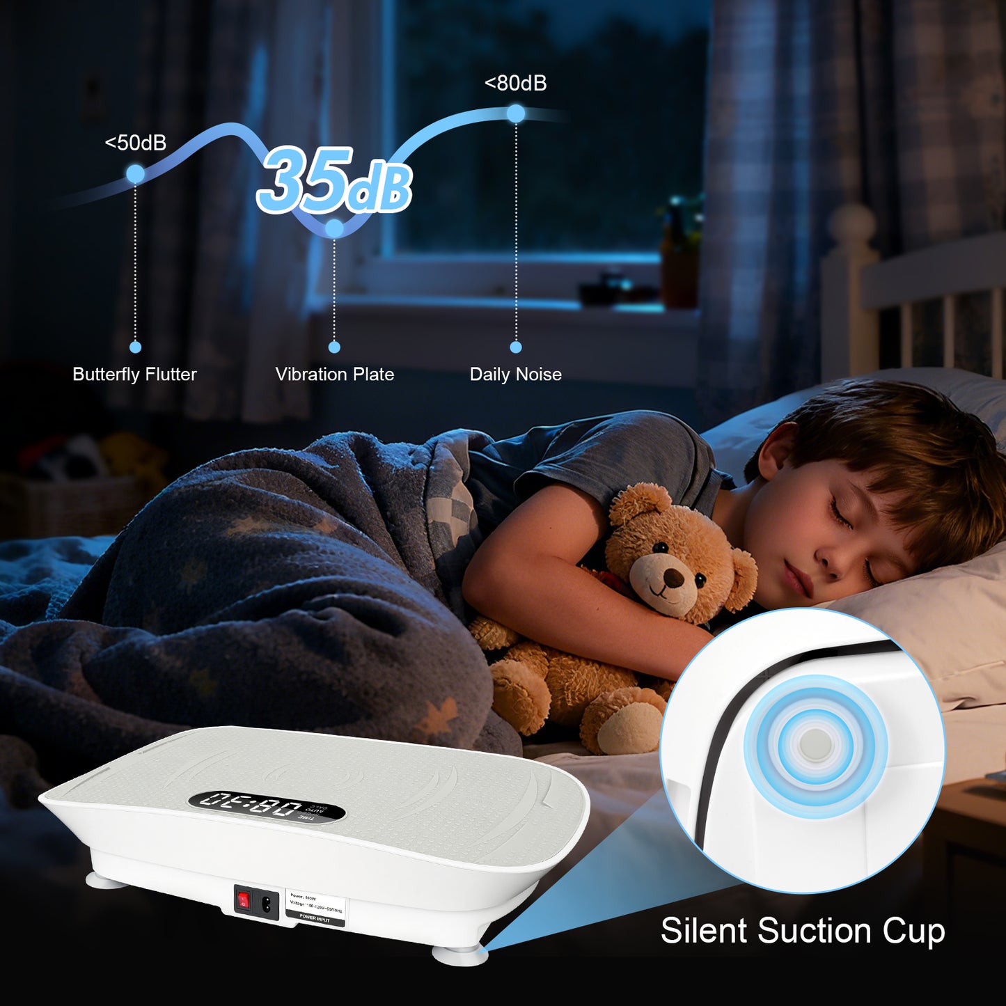 Vibration Plate Exercise Machine, 10 Auto & 10 Manual Speed Levels 300 lbs Capacity with Resistance Bands & Remote Ideal for Weight Loss, Fat Burning & Body Toning