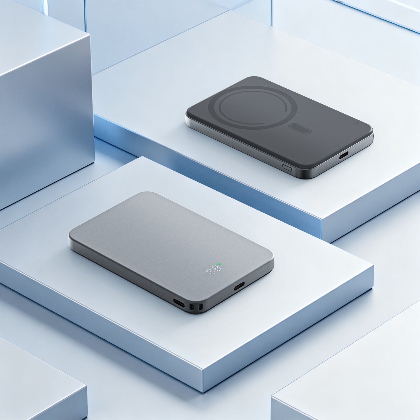 Portable Charger, 5000mAh Power Bank for iPhone, 20W PD Fast Charging, Ultral Slim Wireless Battery Pack Compatible with 17 16 15 14 13 12, Perfect Gift for Family, Black