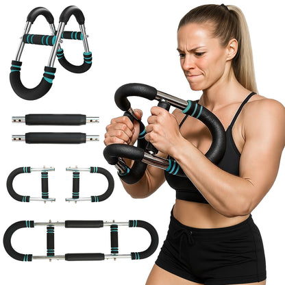 RICAN Twister Arm Trainer, Portable Arm Trainer Chest Workout, for Man/Woman, Multi-Functional Adjustable U-Shaped Exerciser, Home Gym Equipment