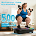 Vibration Plate with the built-in LED light strip, Full Body Shaker Platform for Home Exercise, Vibration Board with 5 Pull Ropes