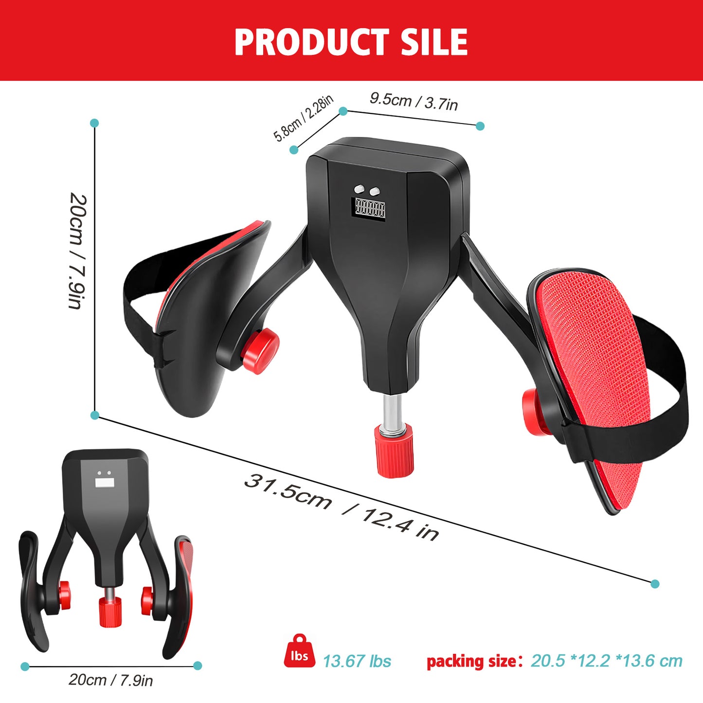 Rican Thigh Master, Adjustable Resistance 22-110LBS, Hip Shaper Trainer Machine with Display Counter, Leg Exercise Equipment for Men & Women