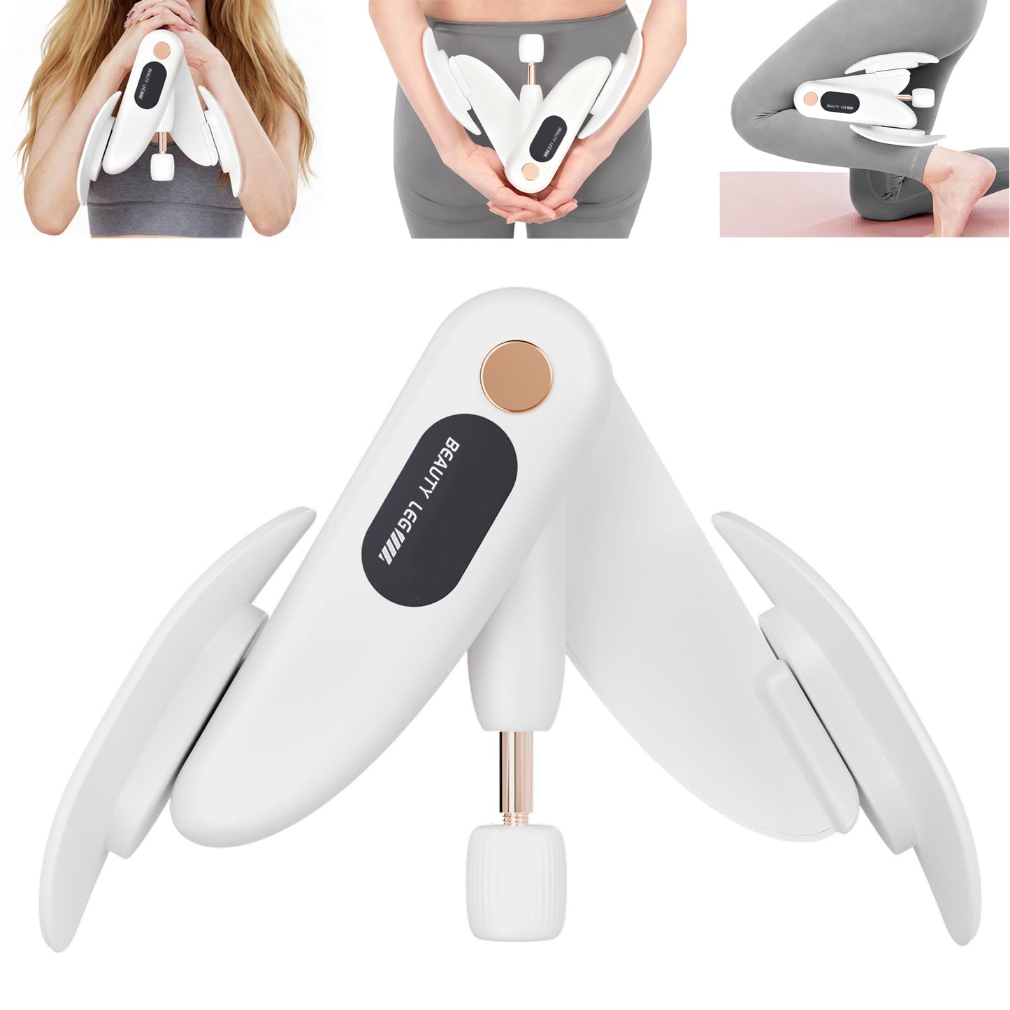 RICAN Thigh Trainer Thigh Exerciser, Leg and Inner Thigh Strength Exercise Equipment, Hip and Pelvis Trainer with Non-Slip Silicone Pads