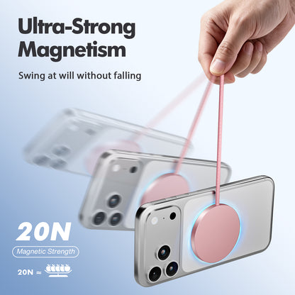 25W Wireless Magnetic Charger, MagSafe Compatible Charging Pad for iPhone 17 16 15 14 13 12 Pro Max, Portable Fast Phone Charger for Travel Bedside, Pink
