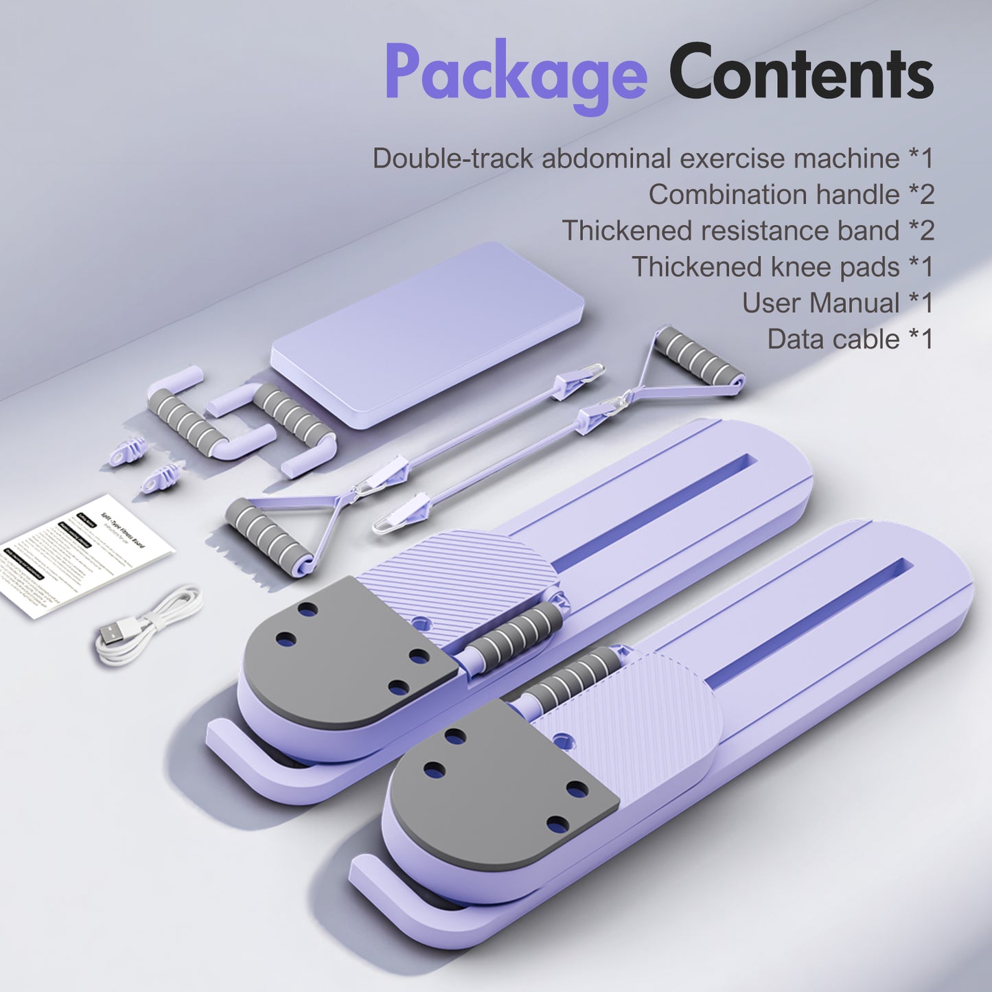 RICAN Pilates Reformer Board with Resistance Bands, Portable Pilates Machine, Full Body Workout for Home, LED Timer & Calorie Display Abdominal Board, Ab Core Strengthener Trainer