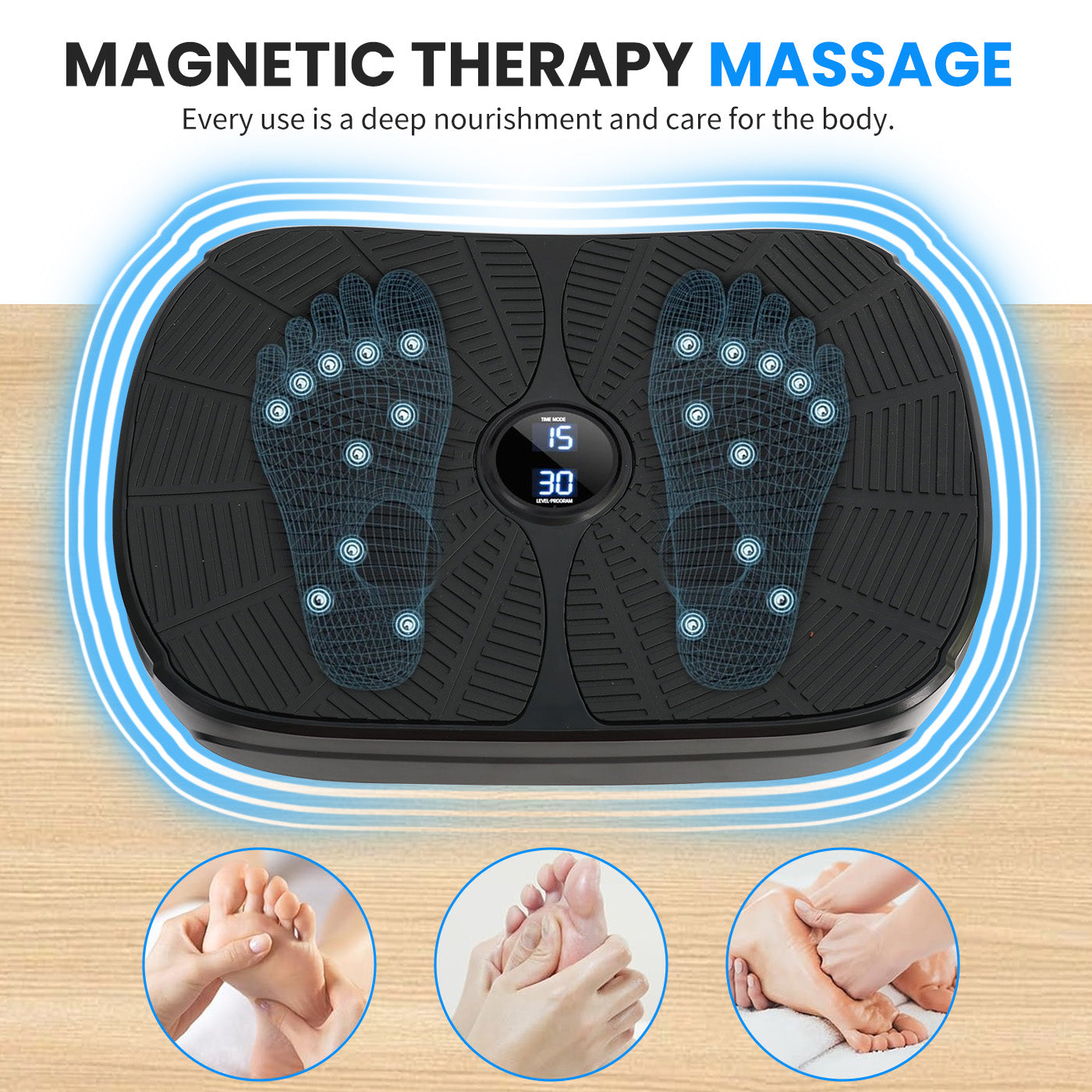 Vibration Plate Exercise Machine, Lymphatic Drainage Machine, Whole Body Workout Resistance Bands, Remote Control for Home Weight Loss and Training