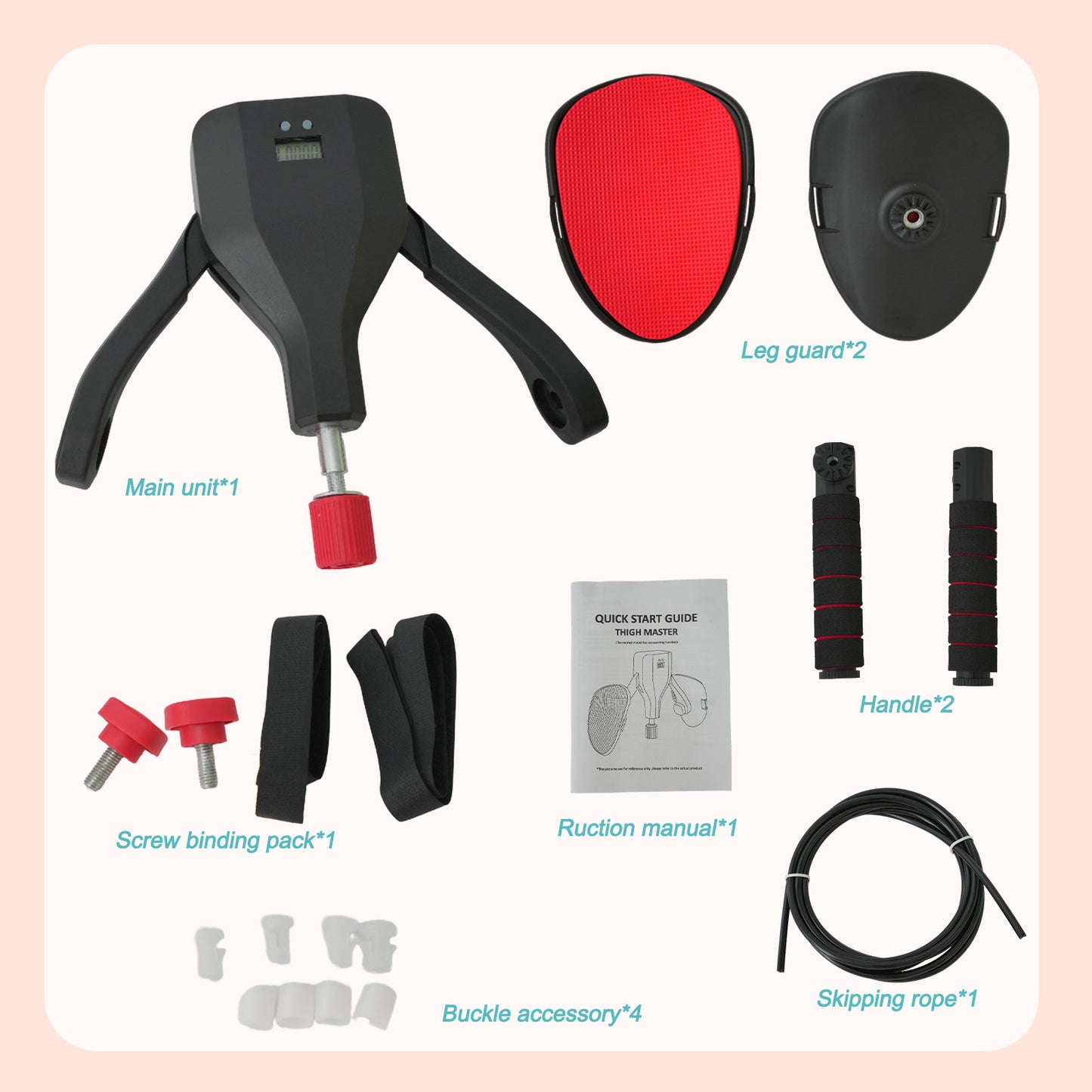 Rican Thigh Master, Adjustable Resistance 22-110LBS, Hip Shaper Trainer Machine with Display Counter, Leg Exercise Equipment for Men & Women