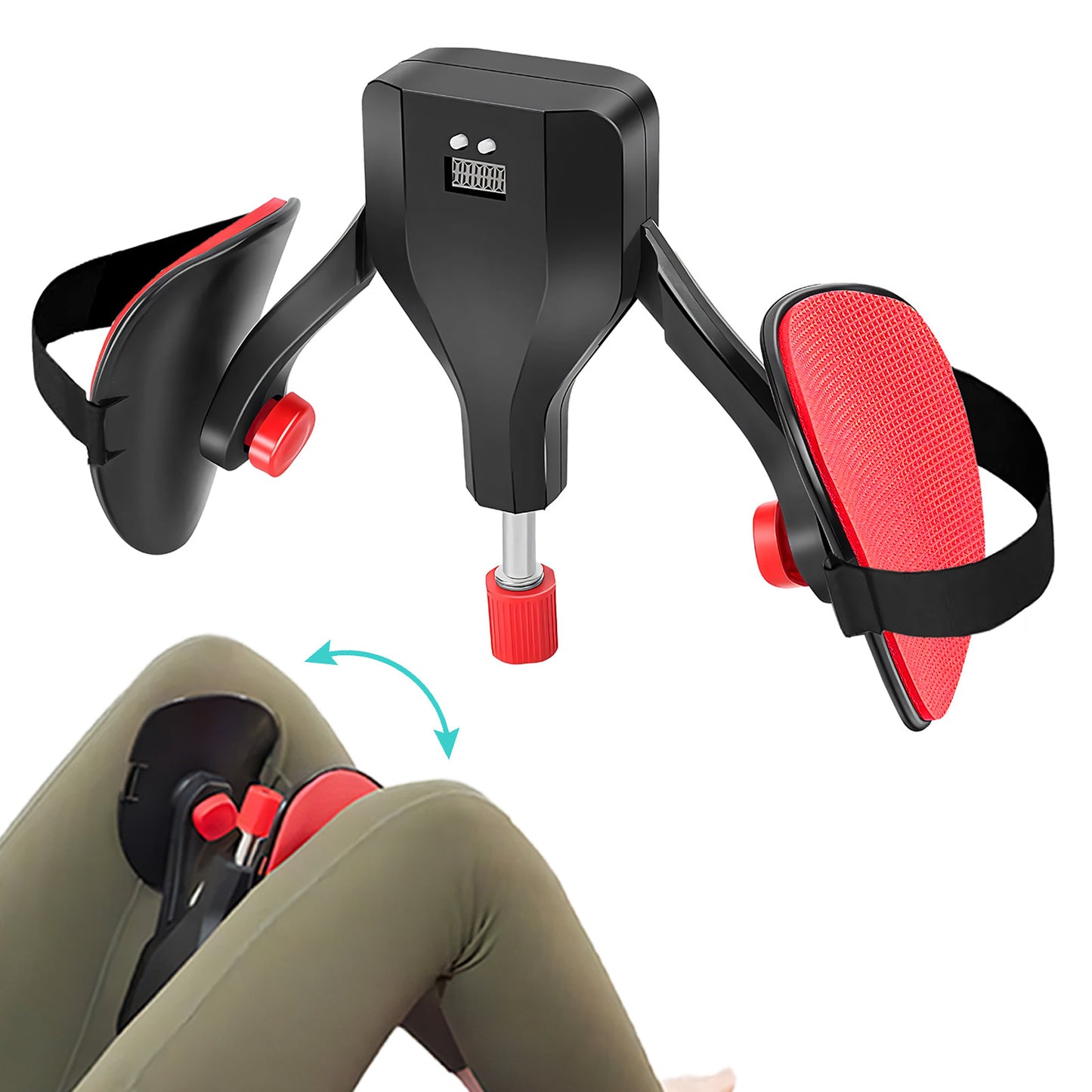 RICAN Thigh Master, Thigh Trainer Adjustable Resistance 22-77LBS, Hip Shaper Trainer Machine with Display Counter, Leg Exercise Equipment for Men & Women