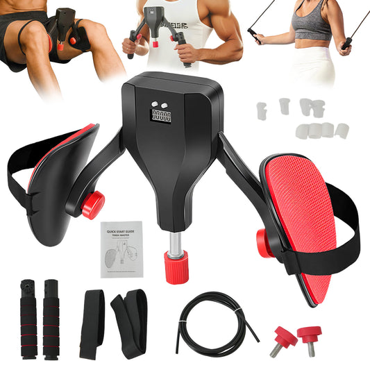 Rican Thigh Master, Adjustable Resistance 22-110LBS, Hip Shaper Trainer Machine with Display Counter, Leg Exercise Equipment for Men & Women