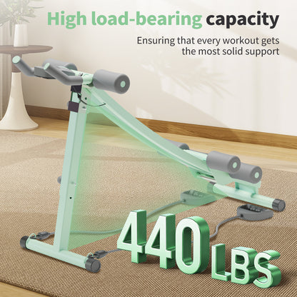 Ab Workout Machine, Adjustable Ab Machine for Strength Training, Foldable Waist Trainer Suitable for Beginner
