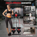 ALSO GO Ab Workout Machine, Core & Ab Exercise Equipment, Height Adjustable Abdominal Trainer for Home Gym, Foldable Ab Fitness Full Body Shaping, Black/Red