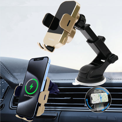 Wireless Car Charger,15W Fast Charging Auto-Clamping Car Charger Phone Mount Air Vent Cell Phone Holder for iPhone 17/16/15/14/13/Pro/12 pro/12/11,Samsung Galaxy S23/S22/S21/S20,etc