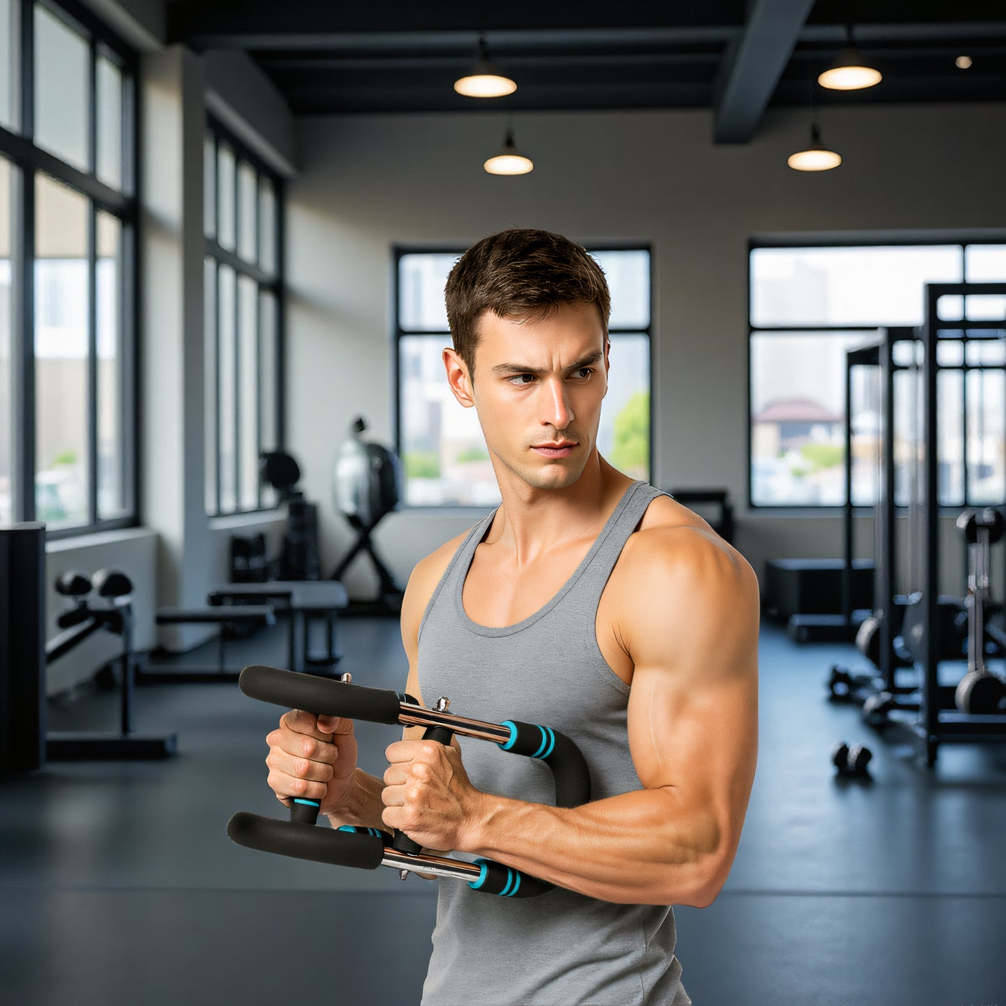 Twister Arm Trainer, Adjustable Resistance 40kg (66 lbs) for Arms, Power Arm Trainer for Man/Woman, Forearm Strengthener, home gym equipment