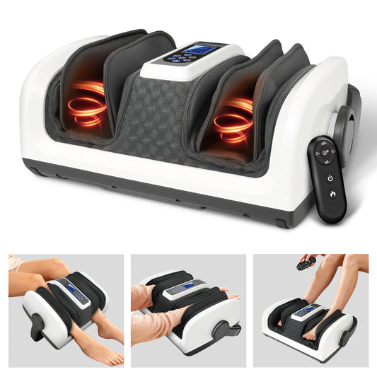 BAOKALER Foot Massager with Heat, For Plantar Fasciitis, Pain Relief & Heat Therapy, Deep Kneading Massage for Leg/Calf/Ankle, Ideal for Family and Friends, Black