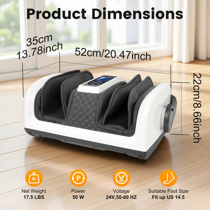 BAOKALER Foot Massager with Heat, For Plantar Fasciitis, Pain Relief & Heat Therapy, Deep Kneading Massage for Leg/Calf/Ankle, Ideal for Family and Friends, Black