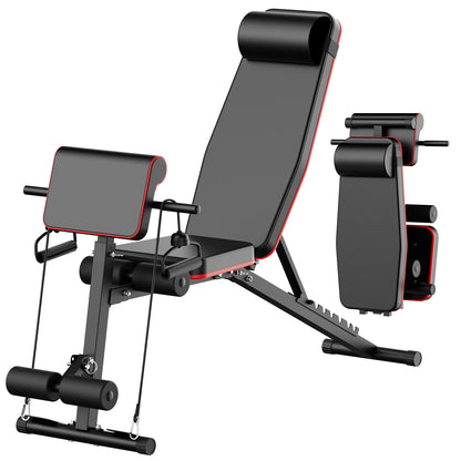 Adjustable Weight Bench Multifunctional Workout Bench for Full Body Exercise Home Gym with Accessories Ideal for Strength Training