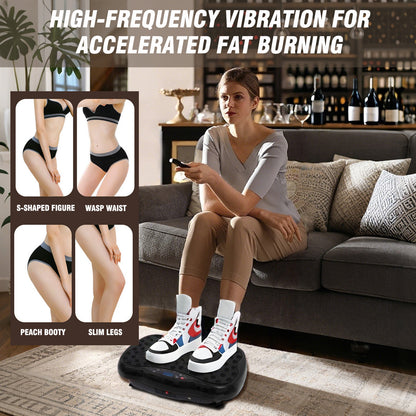 Vibration Plate Exercise Machine-Bluetooth, Vibration Plate for Lymphatic Drainage, Whole Body Workout Vibrate Fitness Platform, Waver Vibration Plate for Weight Loss