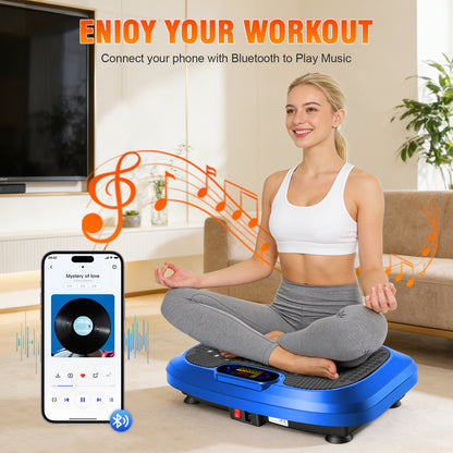 Vibration Plate, Full Body Vibrating Platform 450 lbs Capacity with Remote & Resistance Bands for Toning, Contouring & Fitness