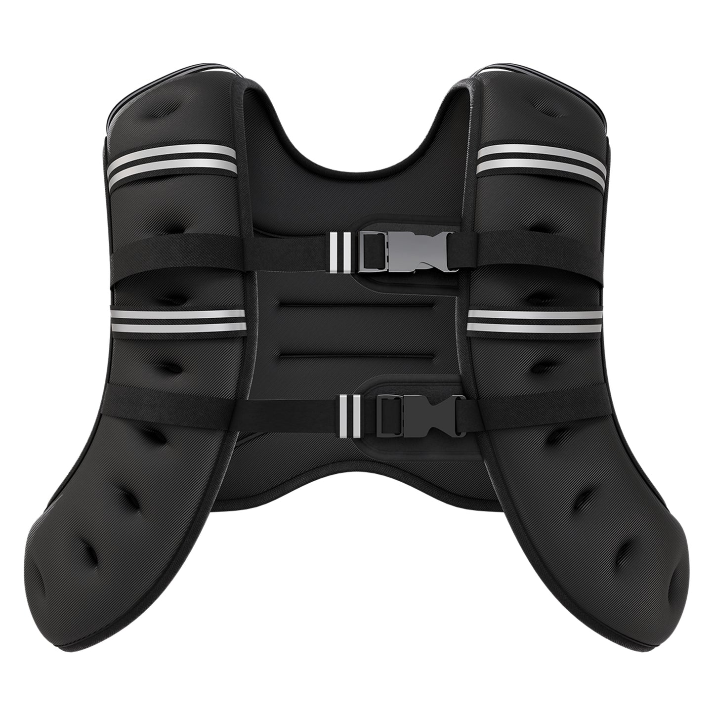 BAOKALER Weighted Vest for Fitness 18lb with Reflective Strips, Ideal for Men & Women, Strength Training, Running, Muscle Building & Weight Loss