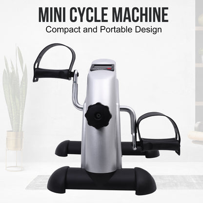 Under Desk Bike Pedal Exerciser Mini Exercise Bike, Portable Foot Cycle Arm & Leg Peddler Machine with LCD Screen Displays