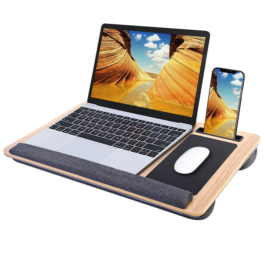 Lap Desk, Laptop Bed Table Home Office Portable Computer Lapdesk Soft Pillow Cushion Tray Work Gaming Couch