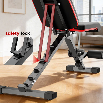 Adjustable Weight Bench, 3 in 1 Workout Bench, Foldable Workout Bench for Adult, Strength Training Bench for Full Body Workout with 800lbs Weight Capacity