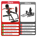Hip Abductor Machine, 3-in-1 Thigh & Glute Trainer for Home Gym, Adjustable Resistance for Inner/Outer Thigh Toner and Butt Lifter, Compact Leg Workout Equipment