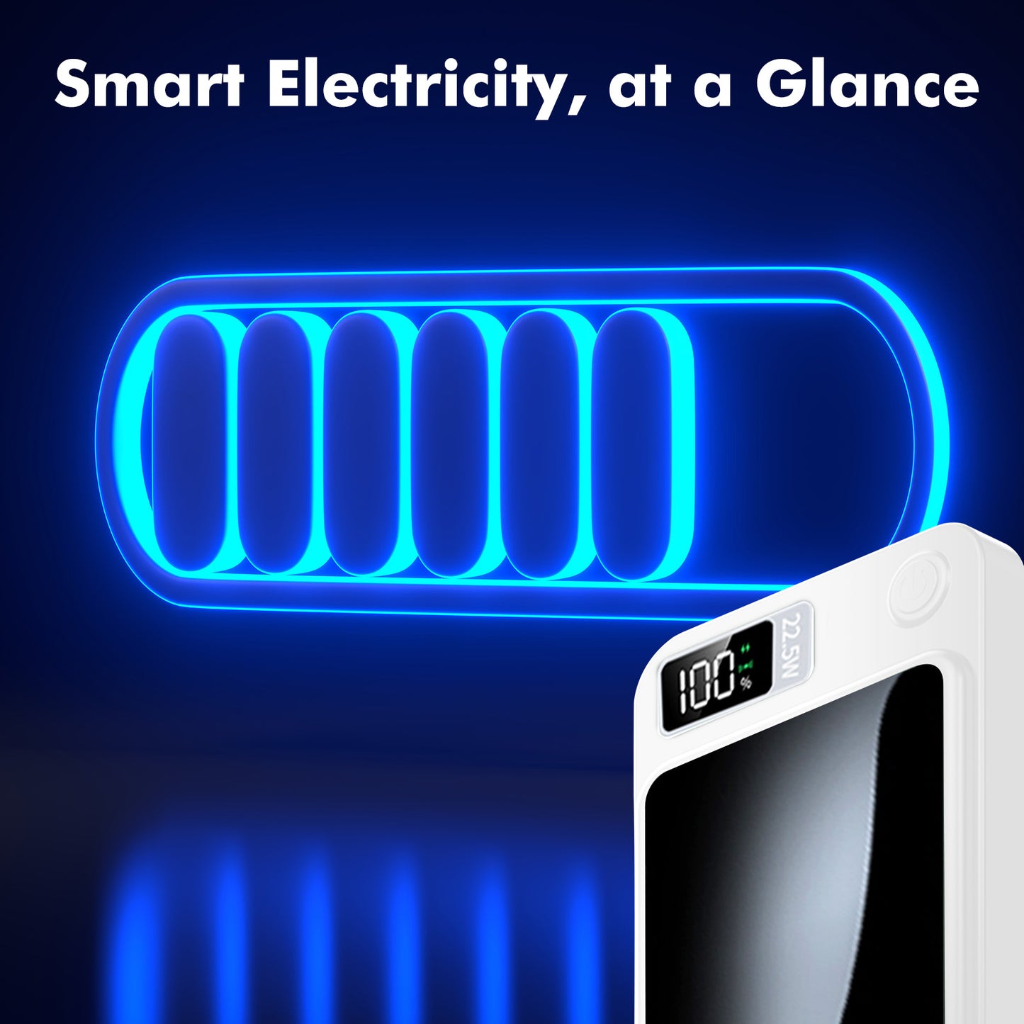 Portable Magnetic Wireless Power Bank, 10000mAh 22.5W Fast Charging,2 in 1 power bank with LED Power Display, Suitable for Outdoor Emergency Backup Power Bank, Compatible with iphone and above series