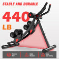 RICAN Dual Track Ab Machine, Ab Workout Equipment for Home Gym, Height Adjustable Ab Trainer Exercise Equipment, Foldable Fitness Equipment, Core & Abdominal Exercise and Strength Training