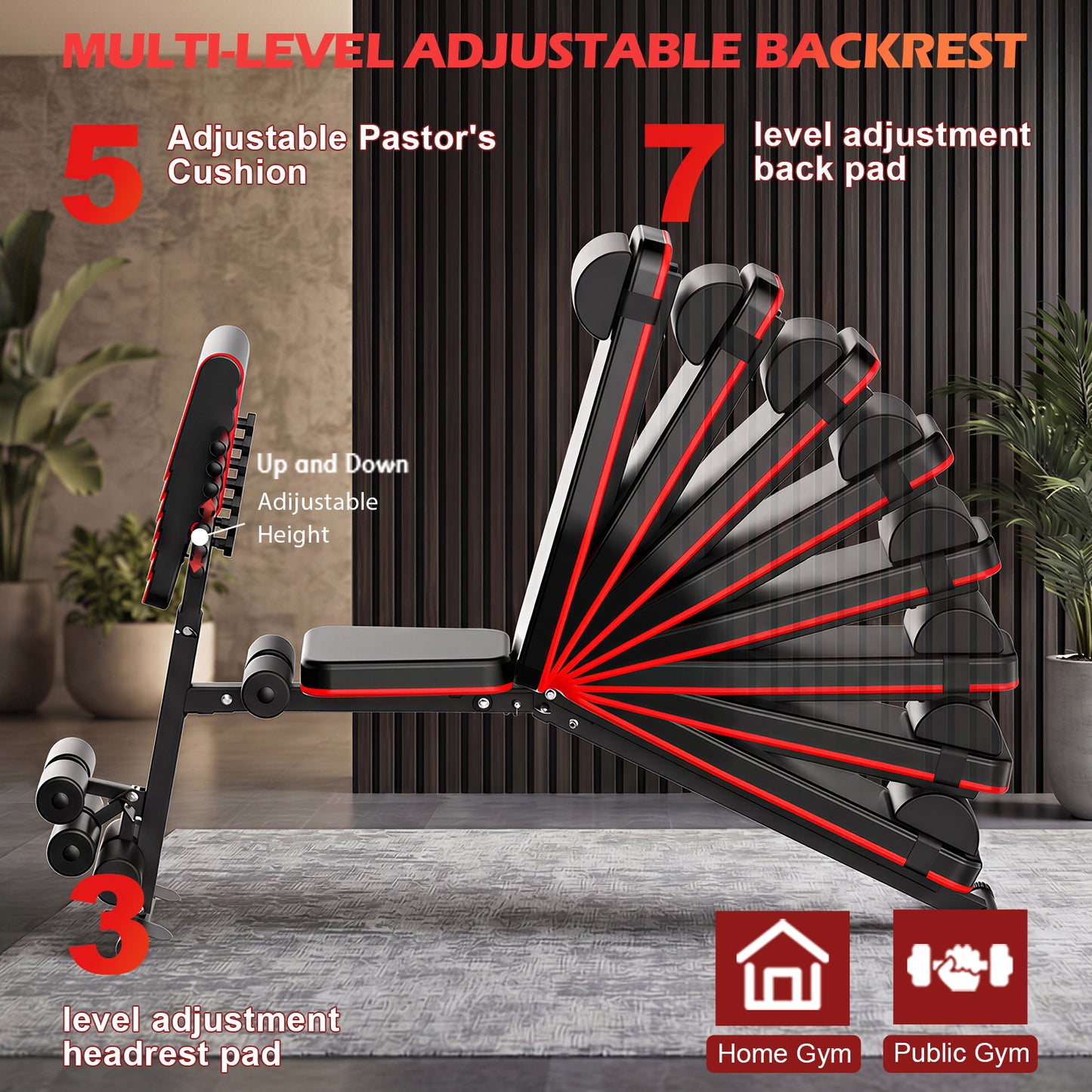 Adjustable Weight Bench Multifunctional Workout Bench for Full Body Exercise Home Gym with Accessories Ideal for Strength Training