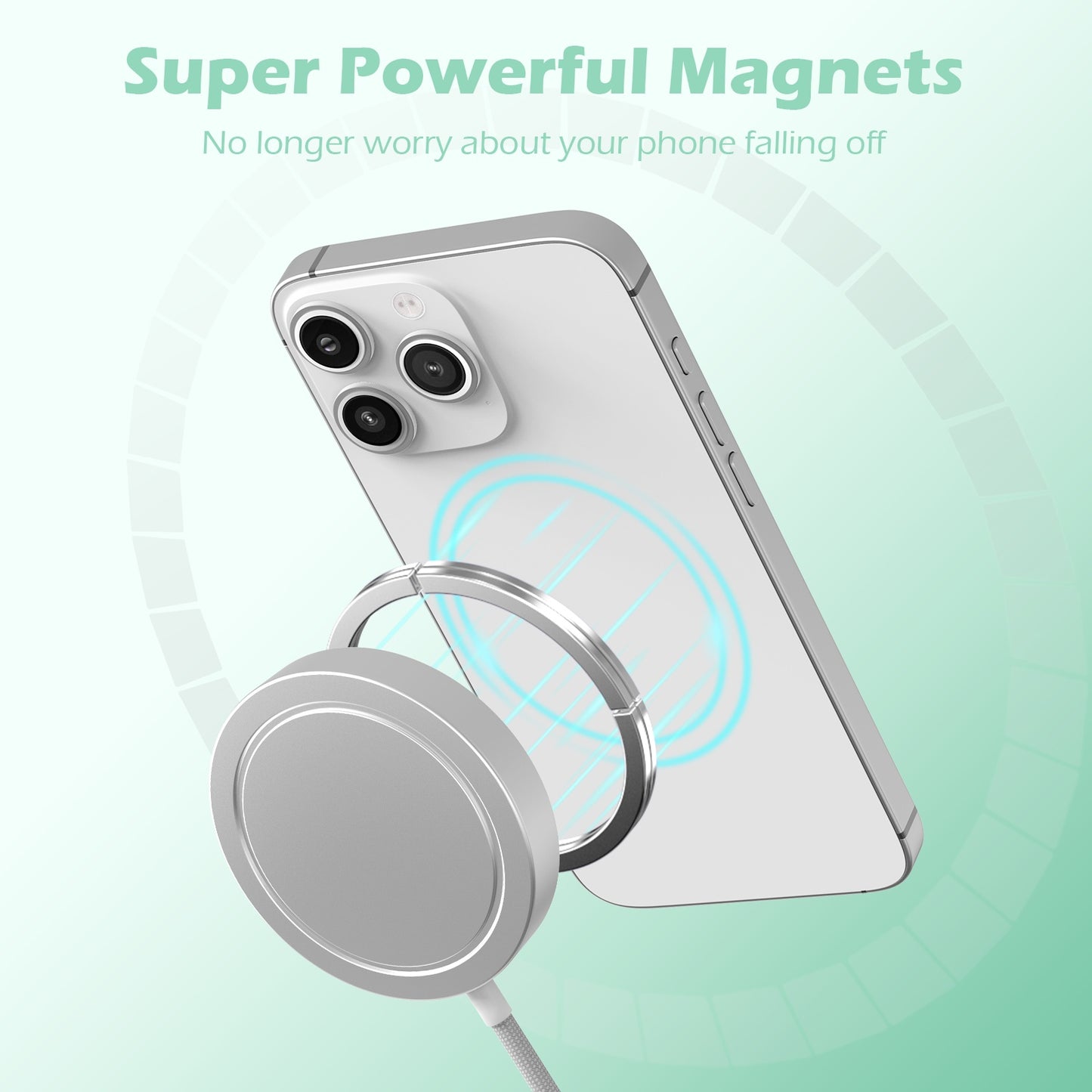 Wireless Charger for iPhone, 25W Phone Charger Compatible with iPhone 17 16 15 13 14 12 Series, Charging Pad Compatible with AirPods 4 3 2, Ideal for Travel Home Office, White(1 Pack)