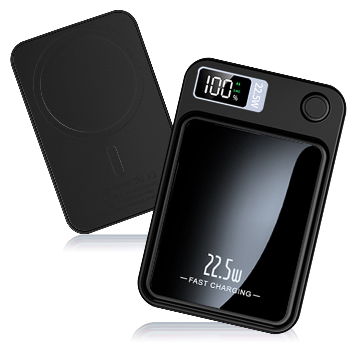 Power Bank, 10000mAh Wireless Power Bank with LED Power Display, 22.5W Fast Charging Battery Pack, Compatible with iPhone 8 and above series,Black