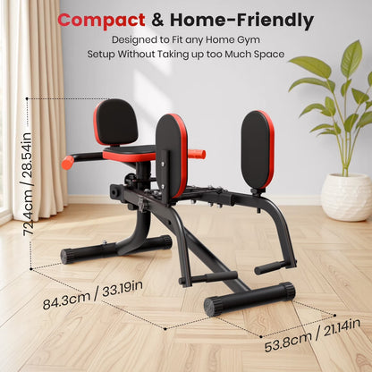 Hip Abductor Machine, Incline Hip Abduction Machine with Hip Thrust Function for Man & Women, Leg Abductor Machine, Booty Builder for Butt Workout