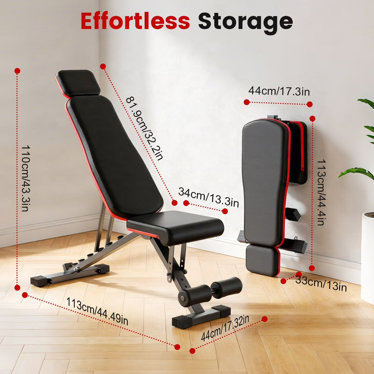 Adjustable Weight Bench, 3 in 1 Workout Bench, Foldable Workout Bench for Adult, Strength Training Bench for Full Body Workout with 800lbs Weight Capacity
