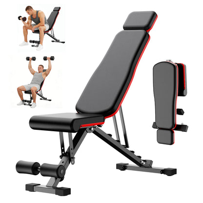 Adjustable Weight Bench, Max Weight 700 Lbs Foldable Workout Weight Bench Press, for Home Gym Dumbbell Exercise, Incline Decline, Full Body Workout