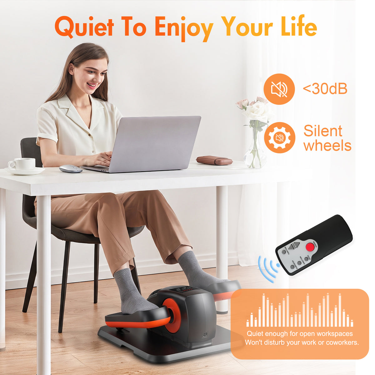 ALSO GO Under Desk Elliptical, Ellipse Leg Exerciser While Sitting, Elliptical Exercise Machine